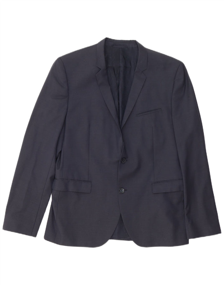 Hugo Boss Ανδρικό σακάκι με 2 κουμπιά UK 54 2XL Navy Blue Wool