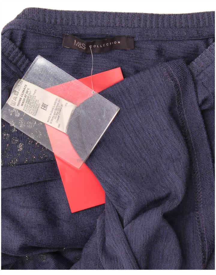 Marks & Spencer Γυναικείο μακρυμάνικο τοπ UK 10 Small Navy Blue