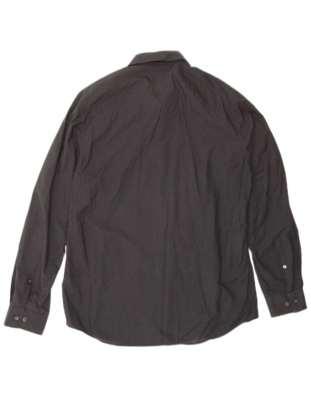 Ανδρικό πουκάμισο CALVIN KLEIN, μεσαίο μαύρο ριγέ βαμβακερό