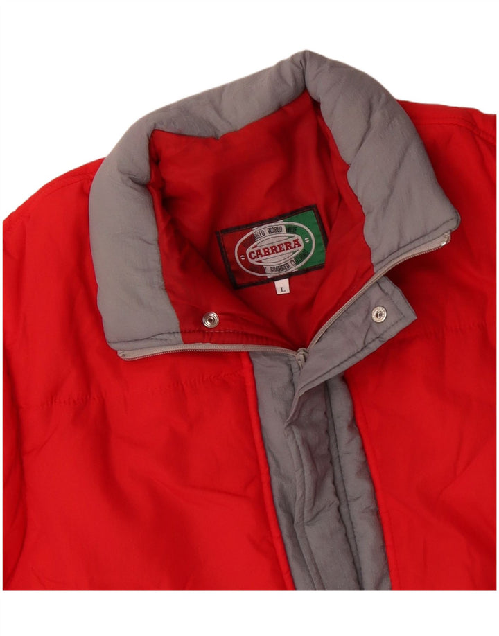 Carrera Ανδρικό μπουφάν UK 40 Large Red Colourblock Polyamide