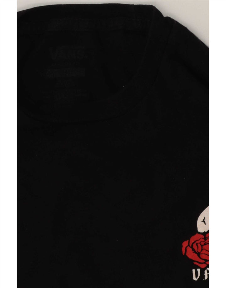 Ανδρικό γραφικό T-Shirt Vans Top μεγάλο μαύρο βαμβακερό