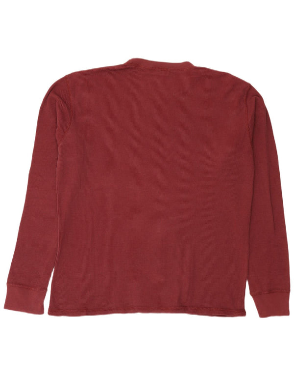 Ανδρικό μπλουζάκι Ralph Lauren μακρυμάνικο 2XL βαμβακερό μπορντό