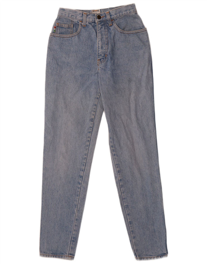MOSCHINO Womens Tapered Jeans W27 L28 Blue