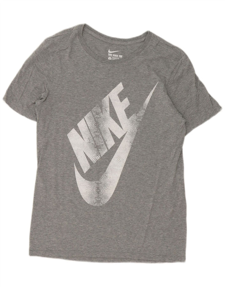 Ανδρικό μπλουζάκι Nike με γραφικό αθλητικό κόψιμο, τοπ με μικρό γκρι χρώμα