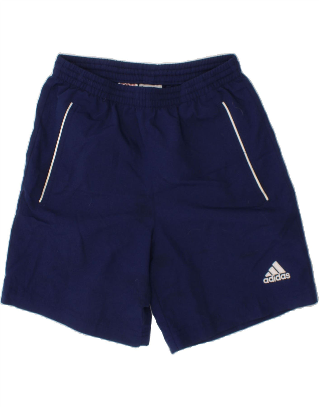 ADIDAS Boys Sport Shorts 9-10 Years Navy Blue Polyester Vintage Adidas and Second-Hand Adidas from Messina Hembry 