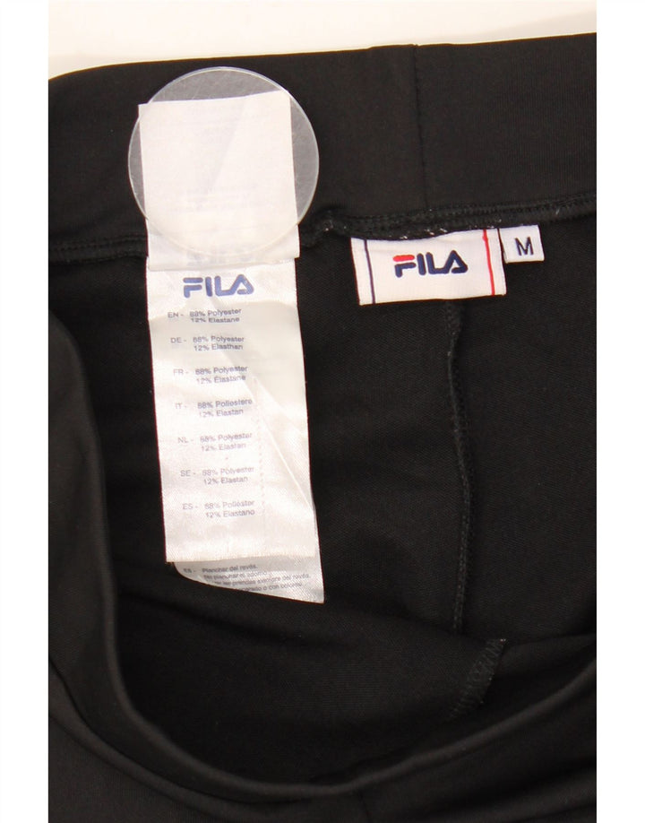 Γυναικεία γραφικά κολάν FILA UK 12 μεσαίου μαύρου πολυεστέρα