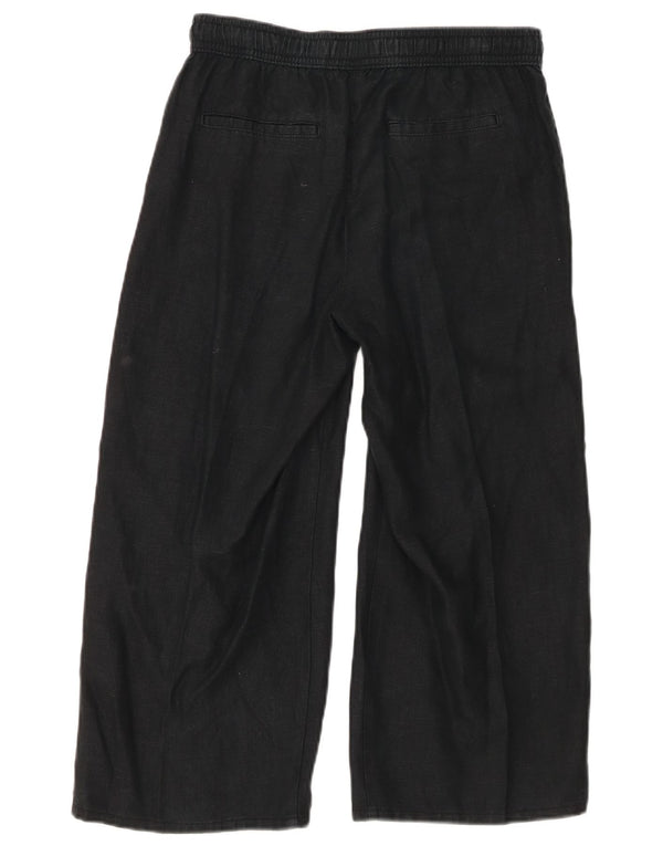 Marks & Spencer Γυναικείο παντελόνι Capri UK 8 Small W27 L21 Μαύρο λινό