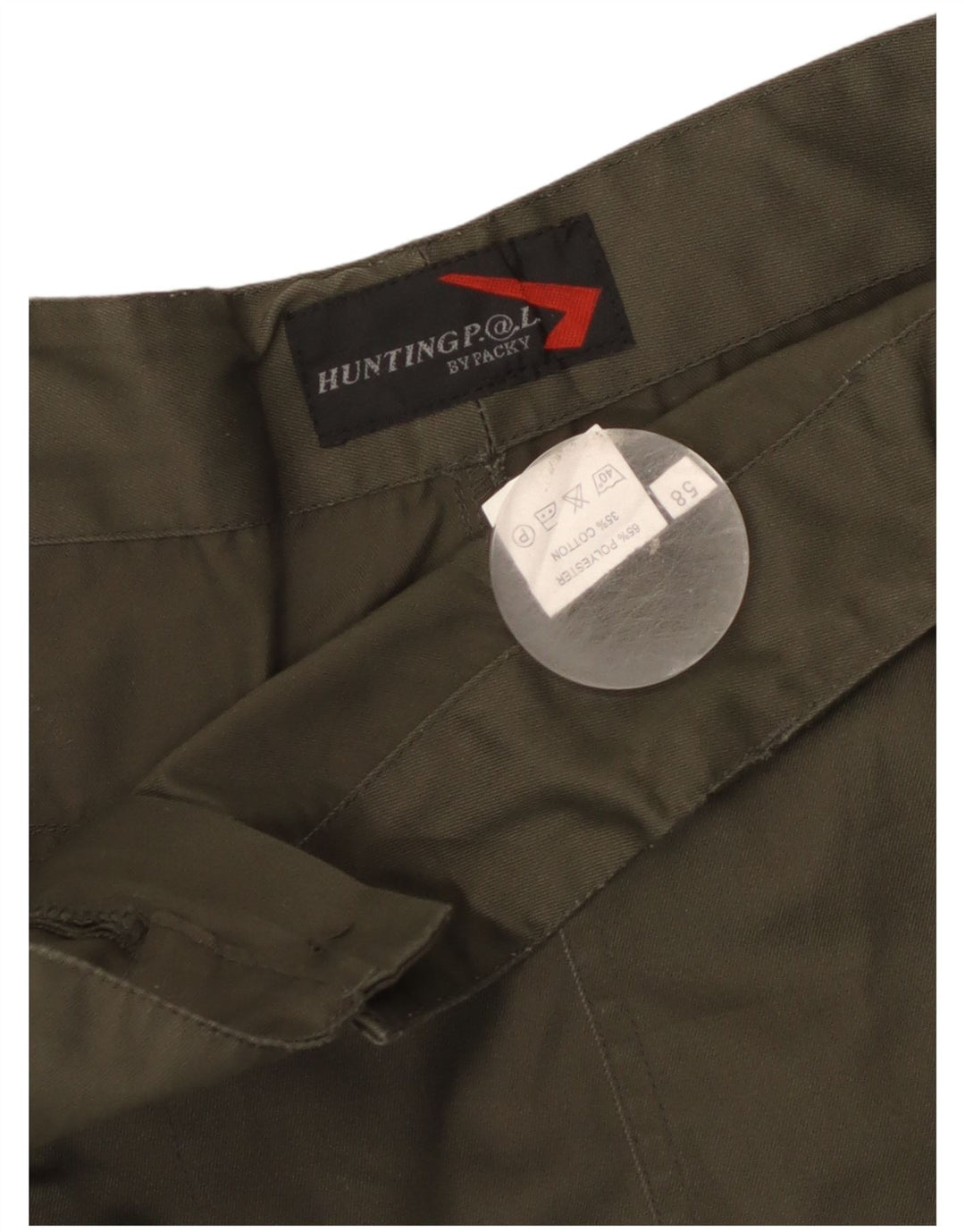 Vintage Ανδρικό ίσιο παντελόνι Cargo IT 58 4XL W40 L31 Khaki Polyester