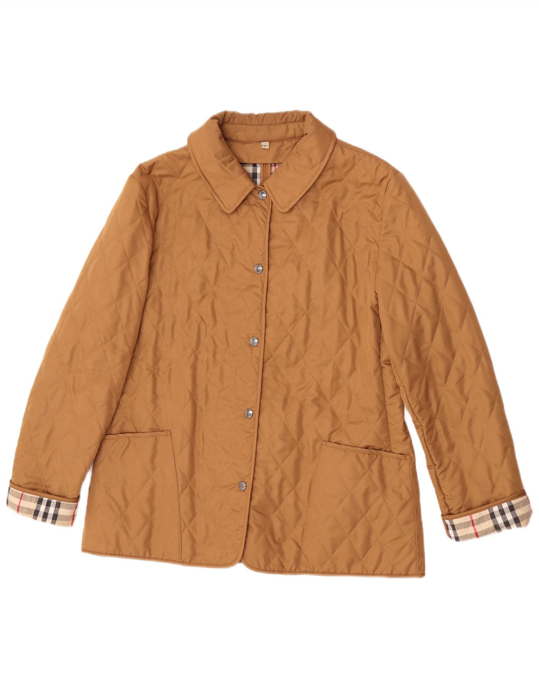 Burberry Γυναικείο Καπιτονέ Μπουφάν UK 16 Μεγάλο Μπεζ Βαμβακερό