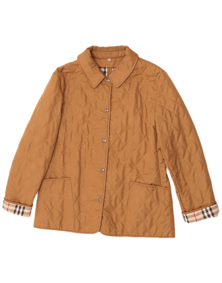 Burberry Γυναικείο Καπιτονέ Μπουφάν UK 16 Μεγάλο Μπεζ Βαμβακερό