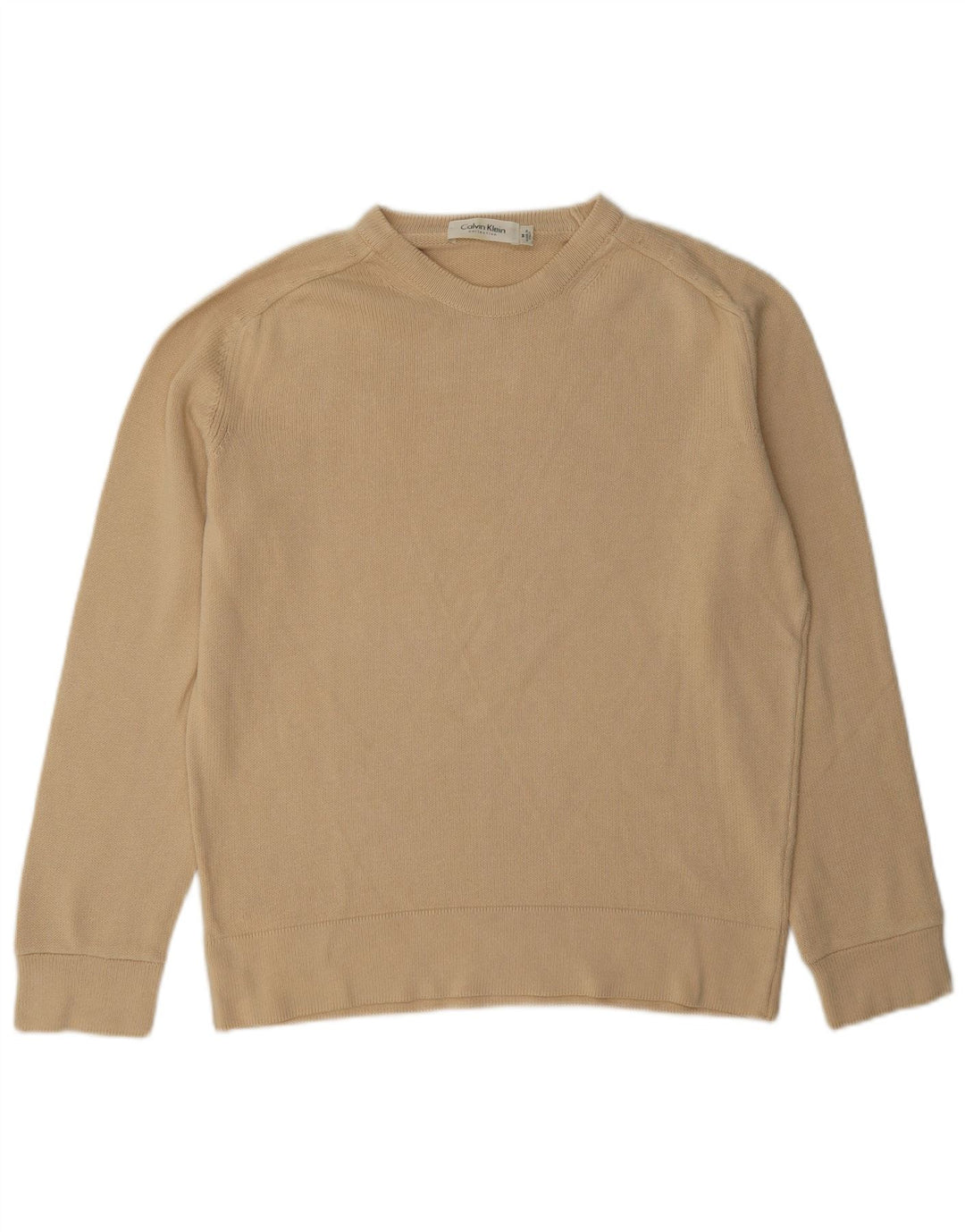Γυναικείο πουλόβερ Calvin Klein Regular Fit Crew Neck Jumper UK 12 Medium Beige