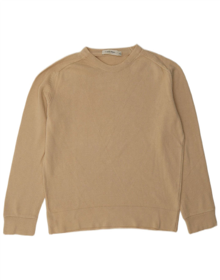 Γυναικείο πουλόβερ Calvin Klein Regular Fit Crew Neck Jumper UK 12 Medium Beige