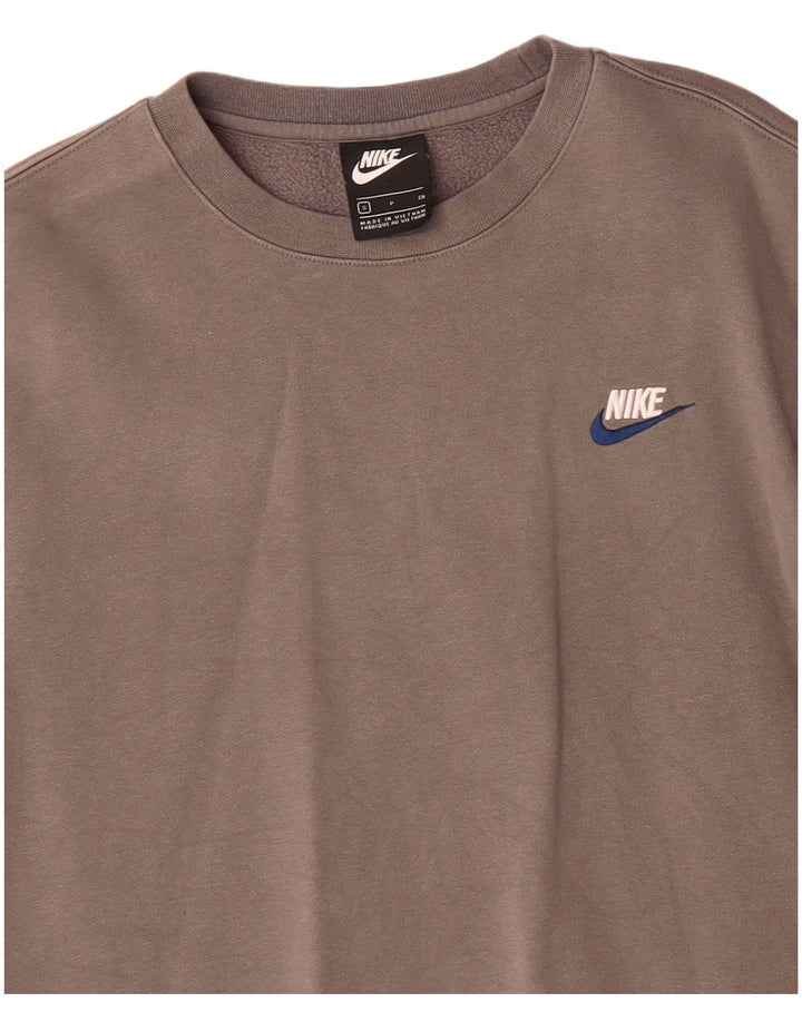 Ανδρικό φούτερ Nike Jumper από μικρό γκρι βαμβακερό χρώμα