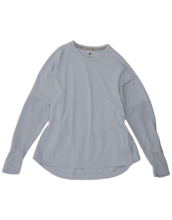 Adidas Γυναικείο τοπ μακρυμάνικο UK 16/18 μεγάλο μπλε πολυεστέρας