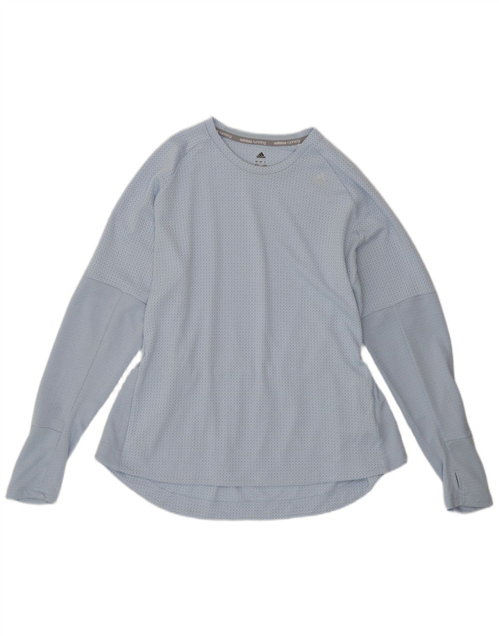 Adidas Γυναικείο τοπ μακρυμάνικο UK 16/18 μεγάλο μπλε πολυεστέρας