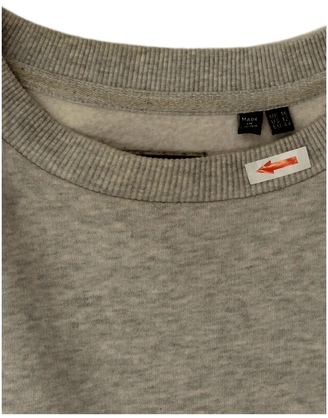 Superdry Γυναικείο Φούτερ μεγάλου μεγέθους Jumper UK 16 μεγάλο γκρι βαμβακερό