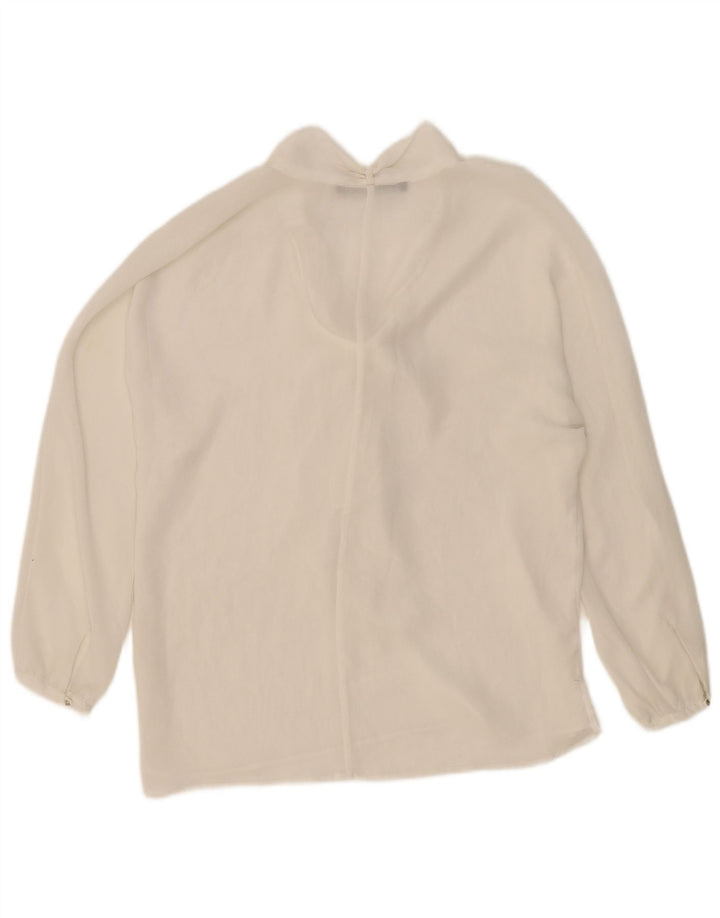 Γυναικεία μακρυμάνικη μπροστινή γραβάτα Zara See Through Top UK 16 Large White