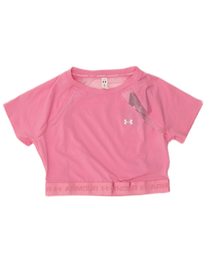 Under Armour Γυναικείο T-Shirt γραφικό Crop Top 12 μεσαίου ροζ πολυεστέρα