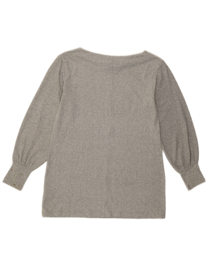 Marks & Spencer Γυναικείο τοπ μακρυμάνικο UK 12 Medium Grey Polyester
