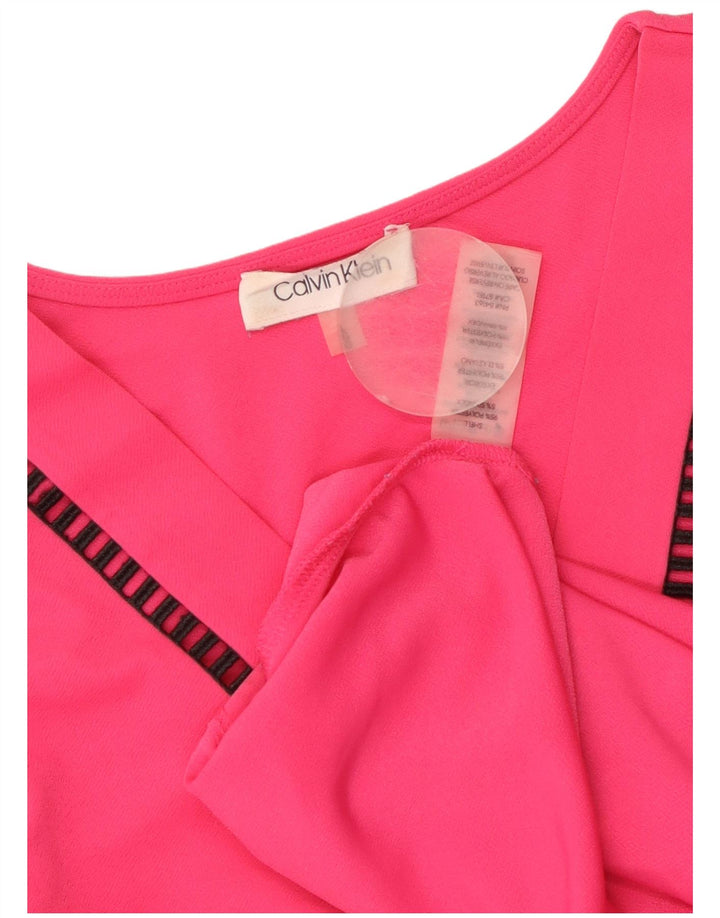 Γυναικείο γιλέκο CALVIN KLEIN Τοπ UK 16 μεγάλο ροζ πολυεστέρας