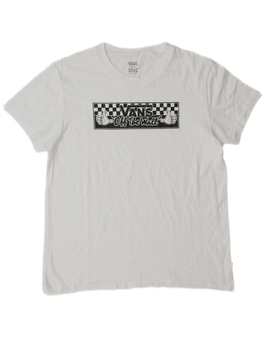 Vans Γυναικείο T-Shirt Top UK 10 Small White