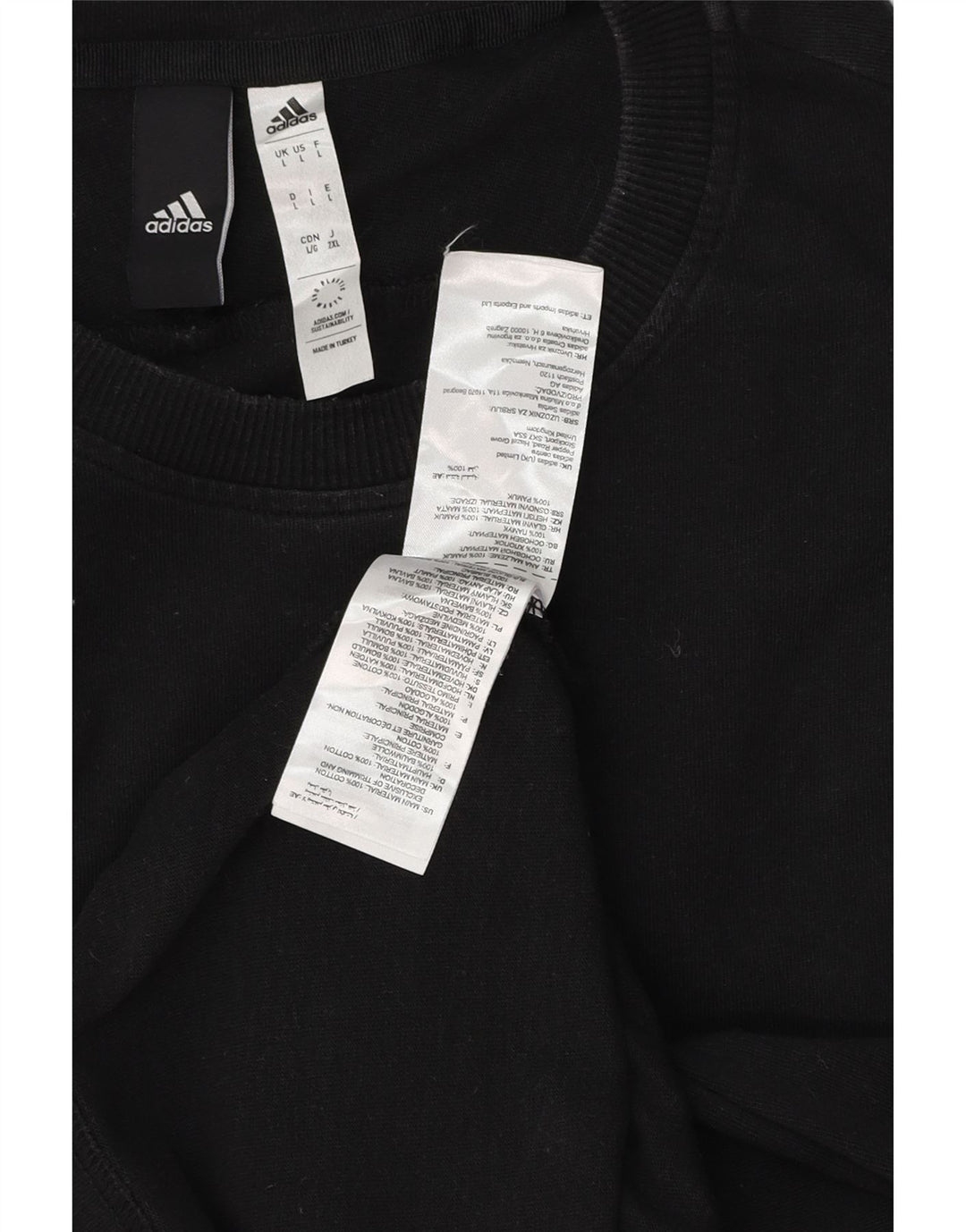Ανδρικό T-Shirt ADIDAS Top Large Μαύρο Βαμβακερό