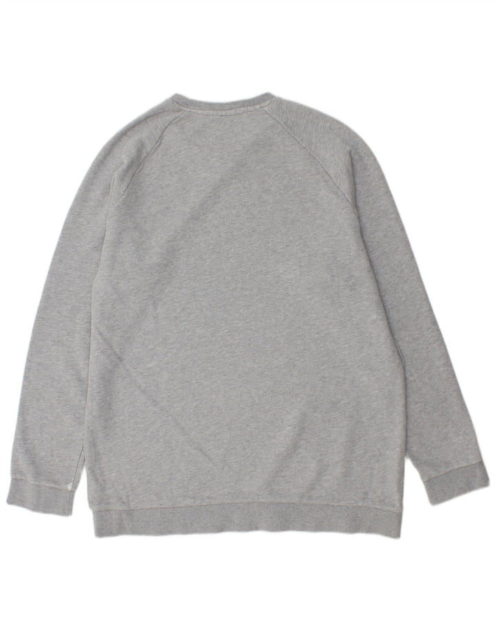 ADIDAS Mens Sweatshirt Jumper Large Grey Cotton
