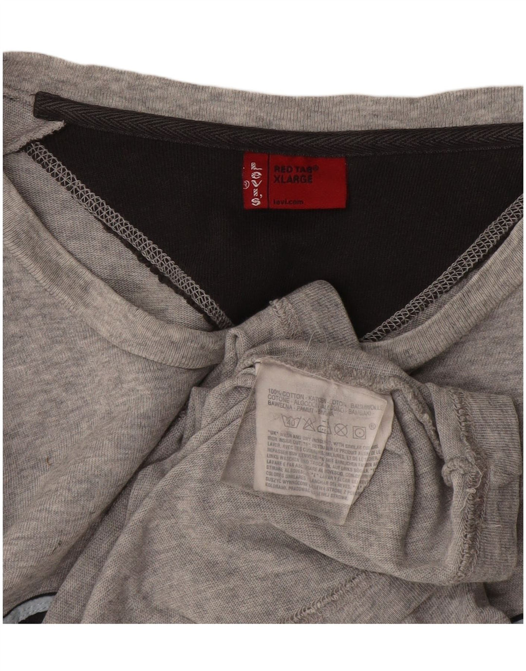 Ανδρικό γραφικό τοπ Levi's μακρυμάνικο XL γκρι βαμβακερό