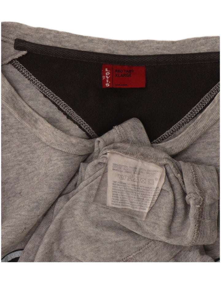 Ανδρικό γραφικό τοπ Levi's μακρυμάνικο XL γκρι βαμβακερό