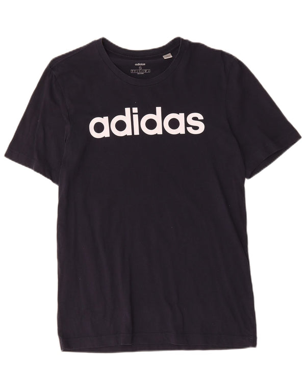 Ανδρικό γραφικό T-Shirt Adidas Top Small Navy Blue από βαμβάκι