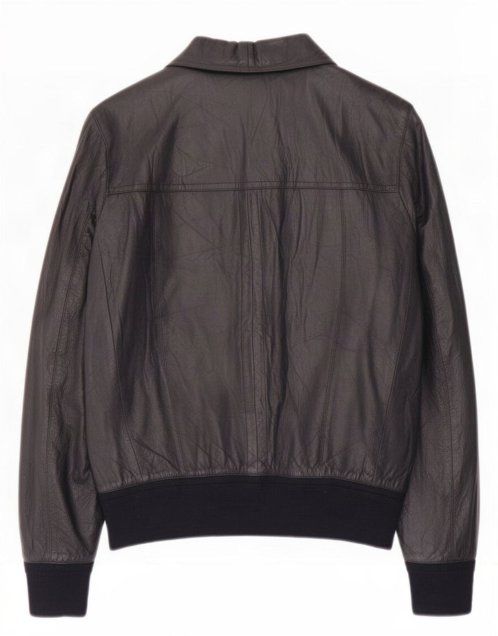Vintage Ανδρικό Δερμάτινο Μπουφάν UK 38 Medium Black Colourblock