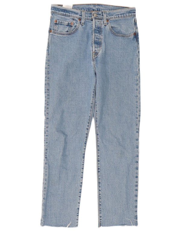 Levi's Womens 501 Straight Jeans W27 L28 Blue Cotton
