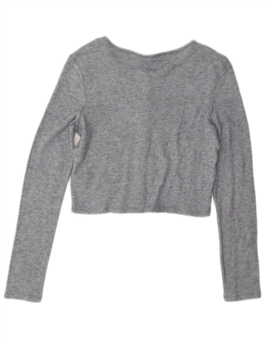 Zara Womens Crop Top UK 14 Medium Grey Viscose