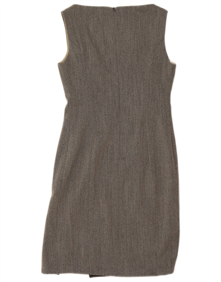 Vintage γυναικείο αμάνικο φόρεμα UK 12 Medium Grey