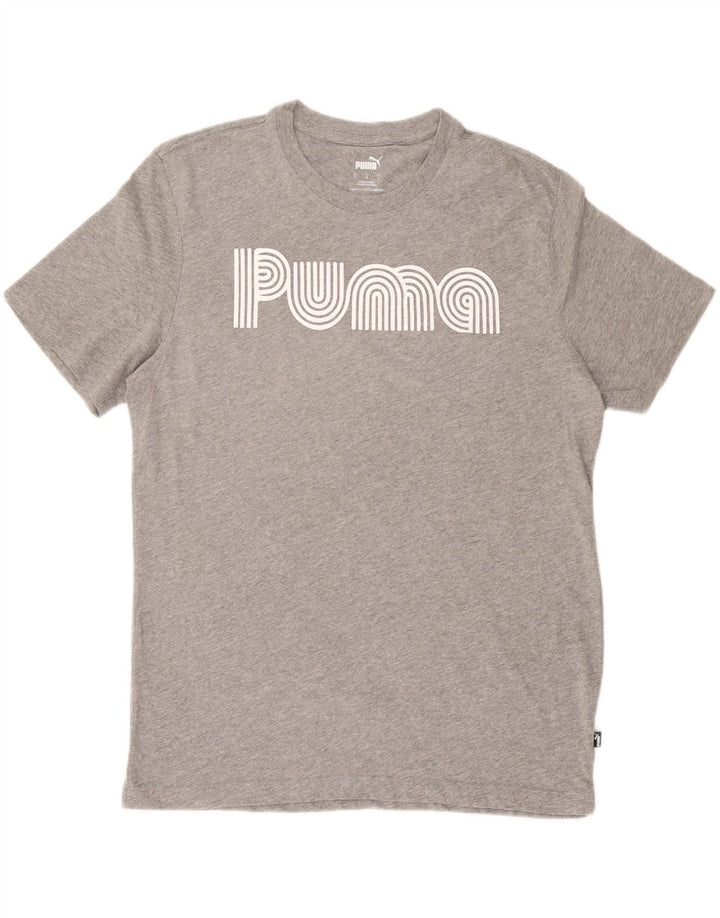 Ανδρικό γραφικό μπλουζάκι PUMA Top Large Grey