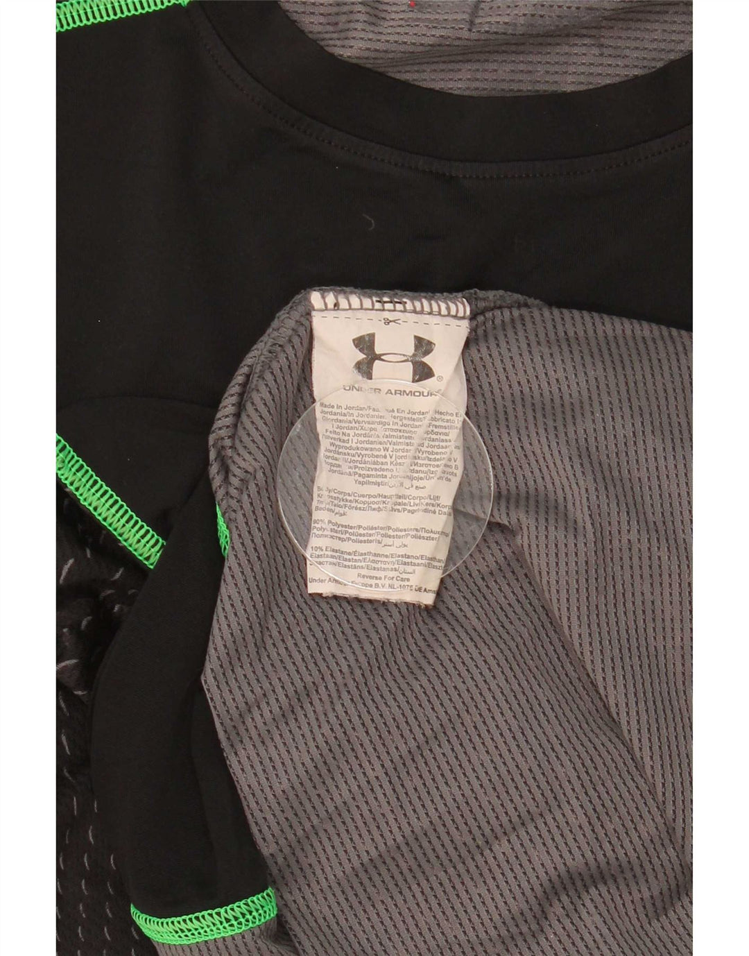 Under Armour Ανδρικό T-Shirt Top Μικρό Μαύρο Γεωμετρικό Πολυεστέρα