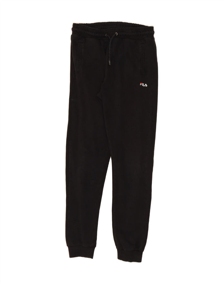 FILA Mens Tracksuit Trousers Joggers Small  Black Cotton Vintage Fila and Second-Hand Fila from Messina Hembry 