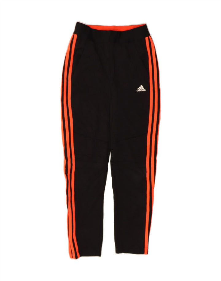 ADIDAS Boys Climalite Tracksuit Trousers 11-12 Years  Black Polyester Vintage Adidas and Second-Hand Adidas from Messina Hembry 