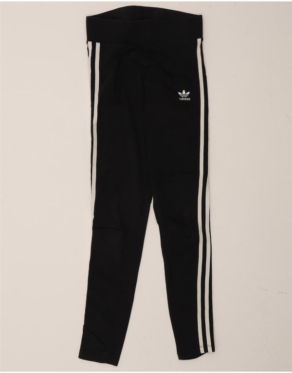 Γυναικείο κολάν Adidas UK 6 XS μαύρο βαμβακερό