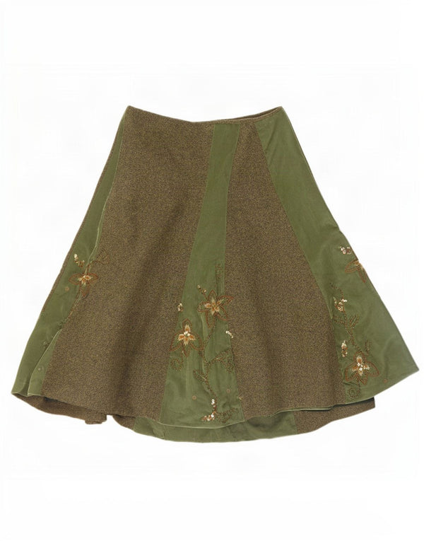 Monsoon Γυναικεία Φούστα A-Line UK 10 Small W30 Green Floral