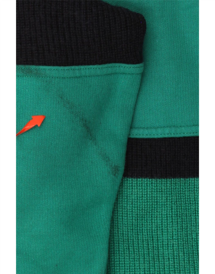 Ανδρικό πουλόβερ με ζακέτα VINTAGE Μεγάλο πράσινο χρώμα μαλλί