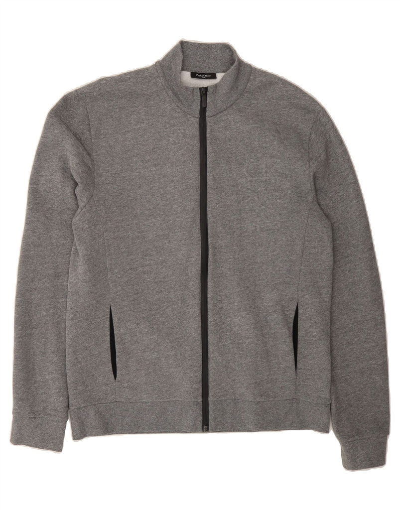 CALVIN KLEIN Mens Tracksuit Top Jacket Large Grey Cotton Vintage Calvin Klein and Second-Hand Calvin Klein from Messina Hembry 