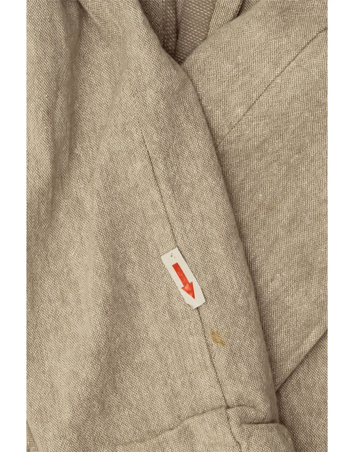 Zara Boys 2 Button Blazer Jacket 11-12 Years Beige Λινό