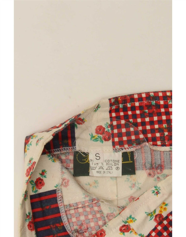 Vintage Γυναικεία Pencil Φούστα Small W26 Πολύχρωμο Patchwork Βαμβακερό