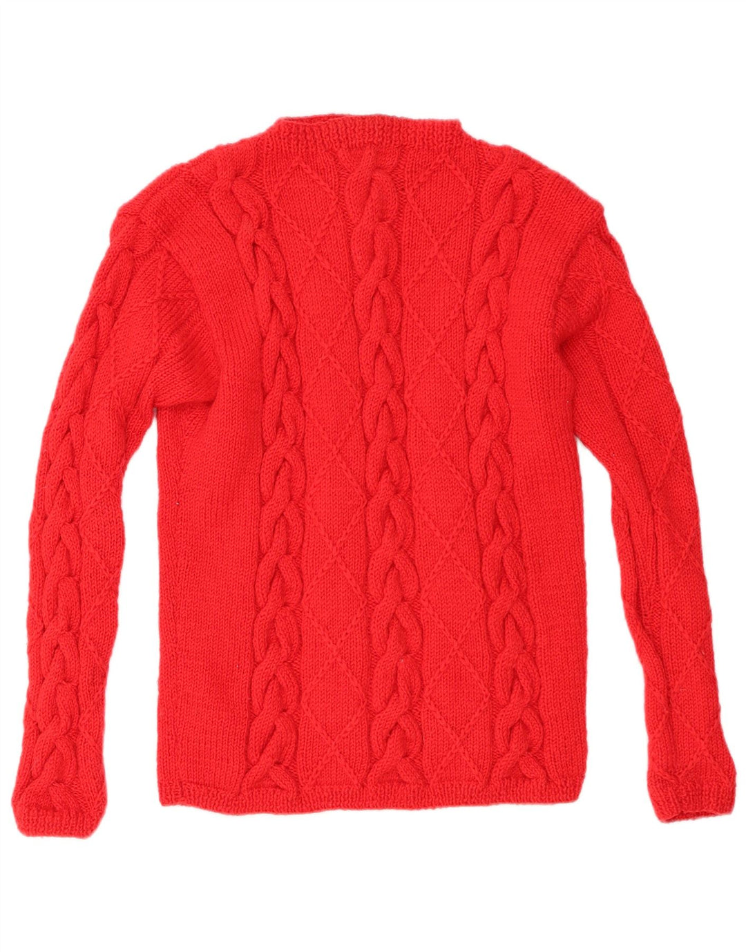Vintage γυναικείο πουλόβερ με λαιμό χελώνα UK 12 Medium Red