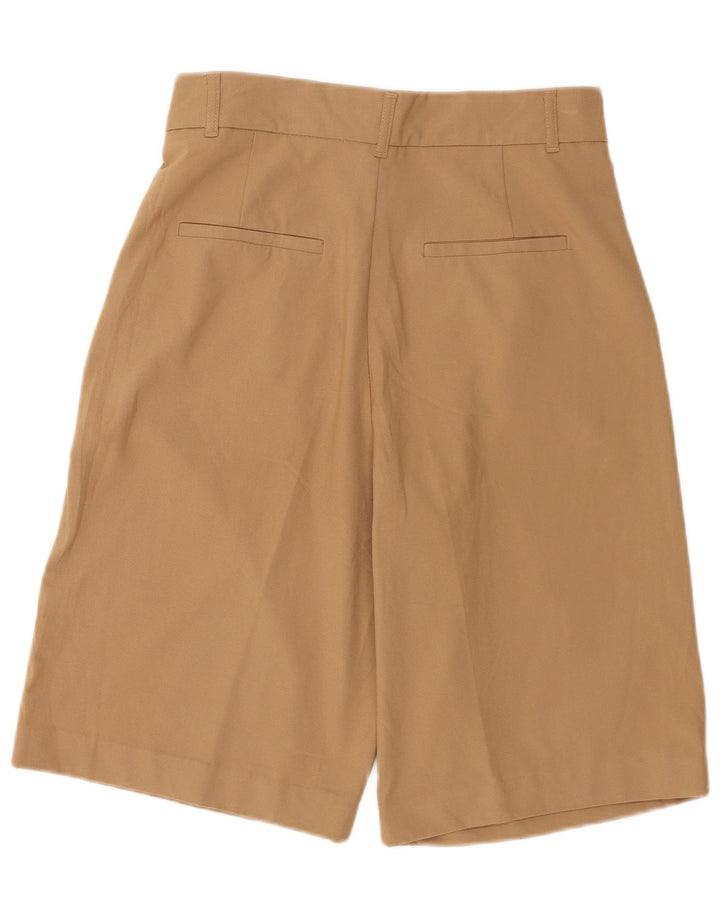 Zara Γυναικείο Σορτς Chino με ψηλόμεσο καρφωτό μεσαίο W28 καφέ πολυεστέρας