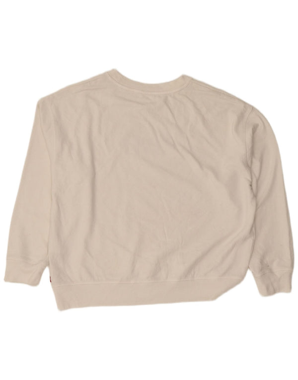 Γυναικείο γραφικό φούτερ Levi's Jumper UK 18 XL Λευκό βαμβακερό