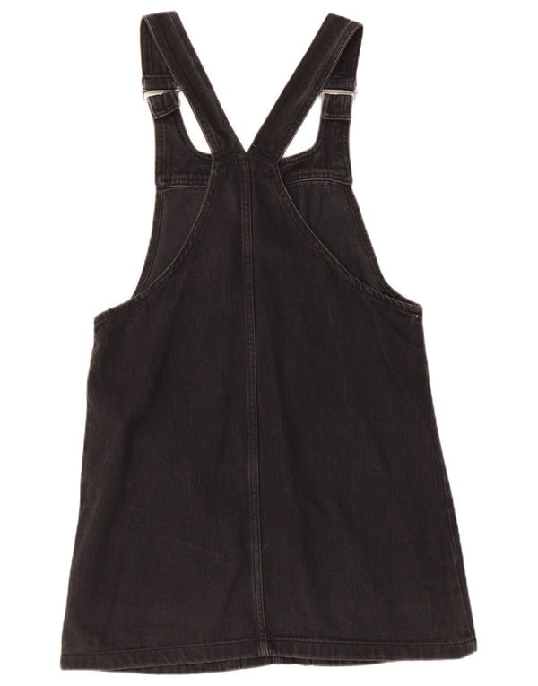 Topshop Γυναικείο τζιν Dungaree Φόρεμα UK 8 Μικρό μαύρο βαμβακερό