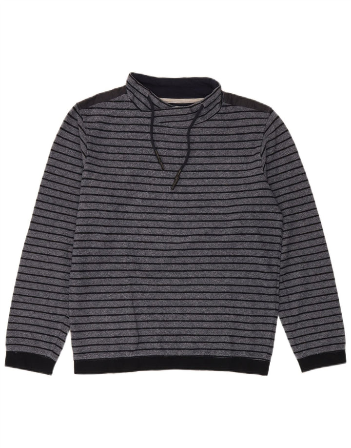Essentials Ανδρικό τοπ Μακρυμάνικο Μικρό Navy Blue ριγέ