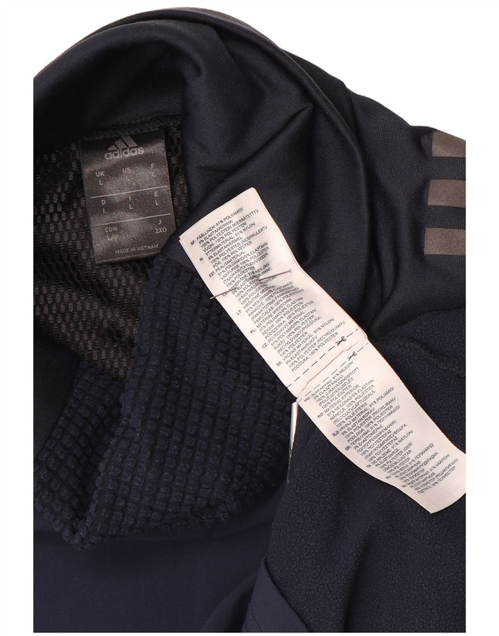 Adidas Ανδρικό τοπ Μάντσεστερ Γιουνάιτεντ με γραφικό μακρυμάνικο μεσαίο μπλε ναυτικό